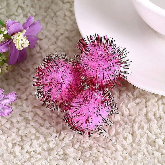 40Pcs Pompoms Glitter Sparkle Balls,10 Assorted Color Tinsel Sparkle Balls - Picture 3 of 3